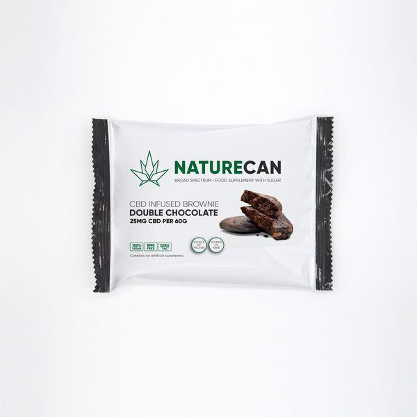 Double Chocolate CBD brownie in packet