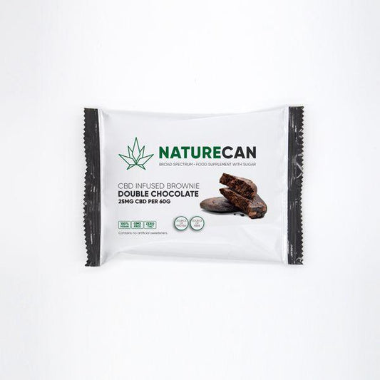 Double Chocolate CBD brownie in packet