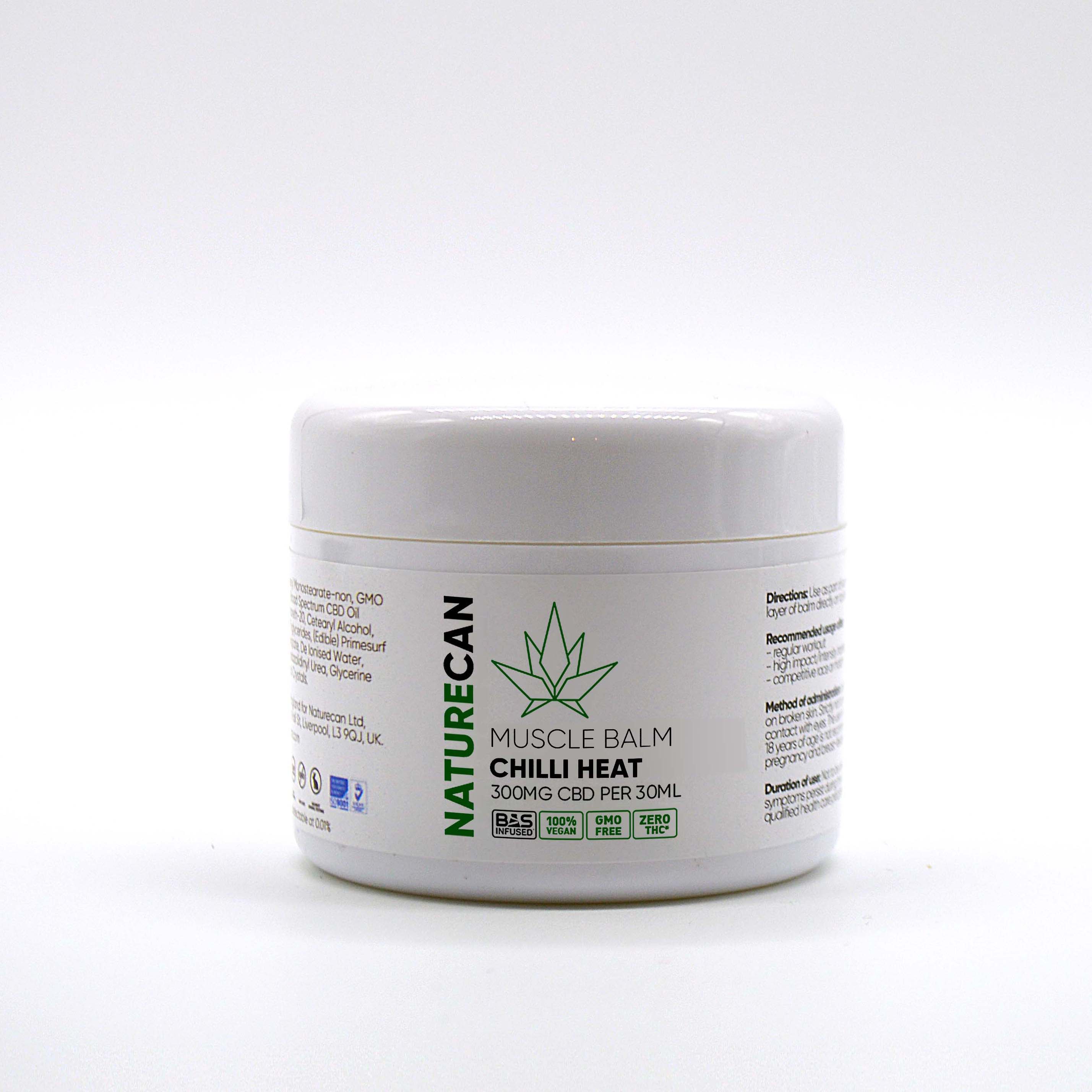 CBD muscle balm, chilli heat