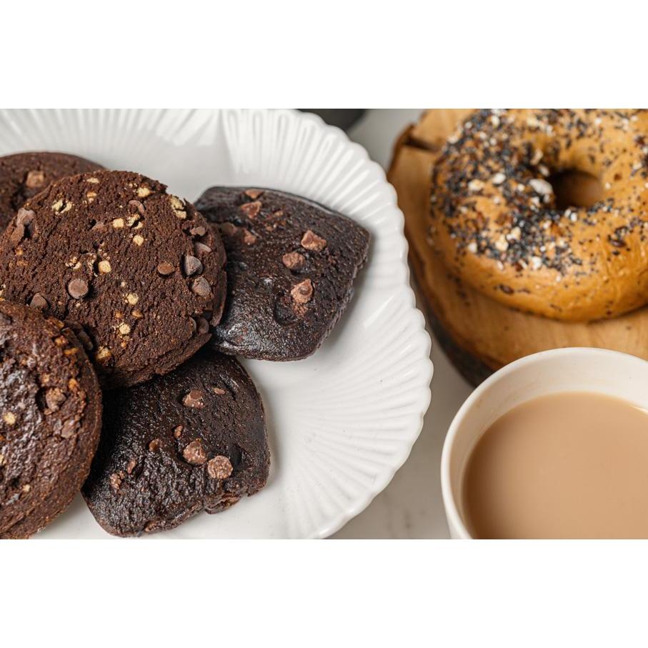 Selection of CBD cookies on cake stand