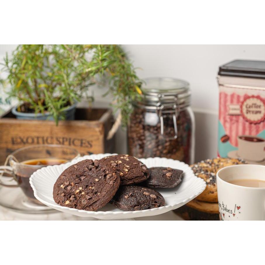 Selection of CBD cookies on a plate