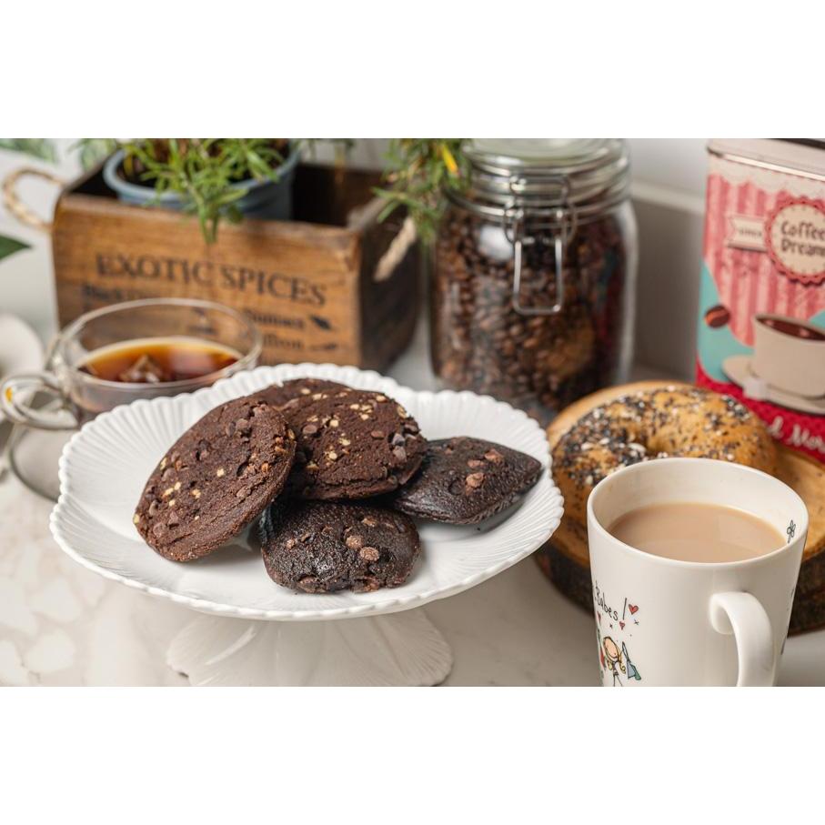 Selection of CBD cookies on cake stand